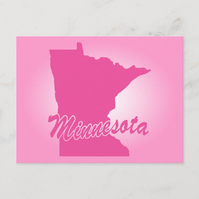 Cartão postal para Minnesota do Estado Rosa (Frente)
