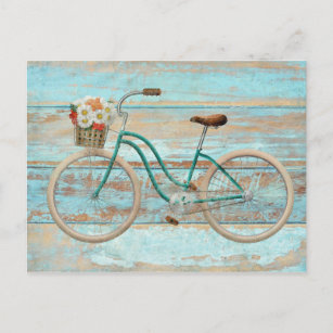 Cartão postal para o Bicicleto Whimsy Vintage Beac