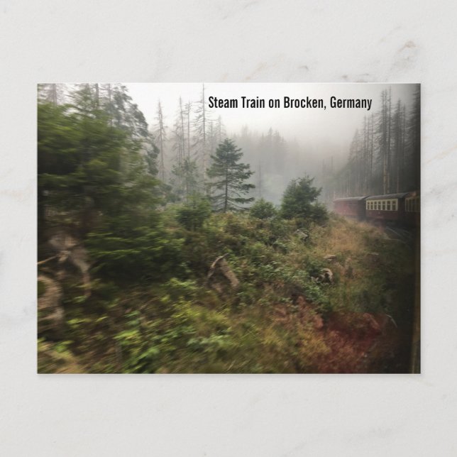 Cartão postal para o comboio a vapor Alemanha (Frente)