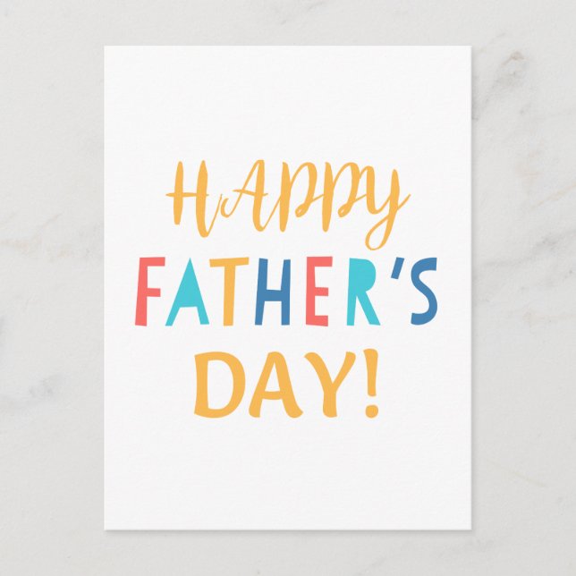 Cartão postal para o Dia de os pais. (Frente)