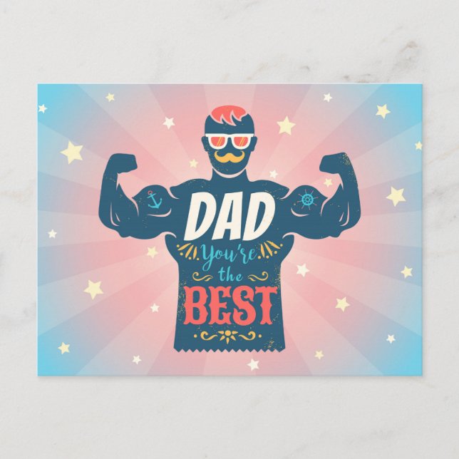 Cartão postal para o Dia de os pais. (Frente)