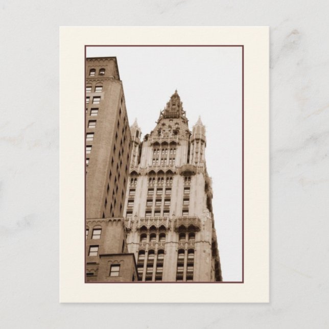Cartão postal para o edifício Woolworth (Frente)