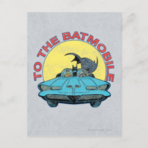 Cartão Postal Para O Ícone Batmobile - Distress