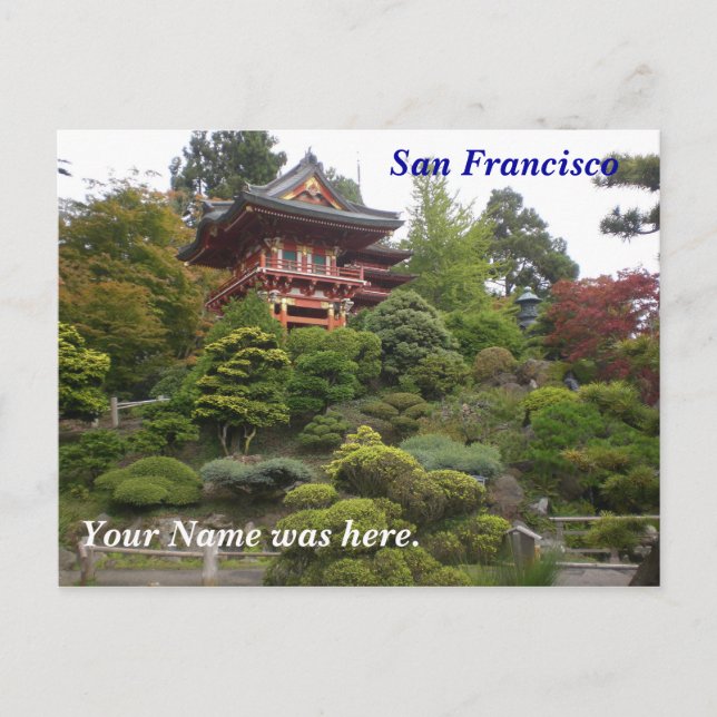 Cartão postal para o Jardim Tea Japonês de São Fra (Frente)