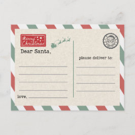 Cartão postal para o Papai Noel