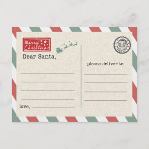 Cartão postal para o Papai Noel