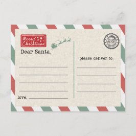 Cartão postal para o Papai Noel