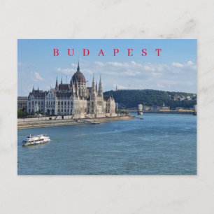 Cartão postal para o Parlamento de Budapeste e o r