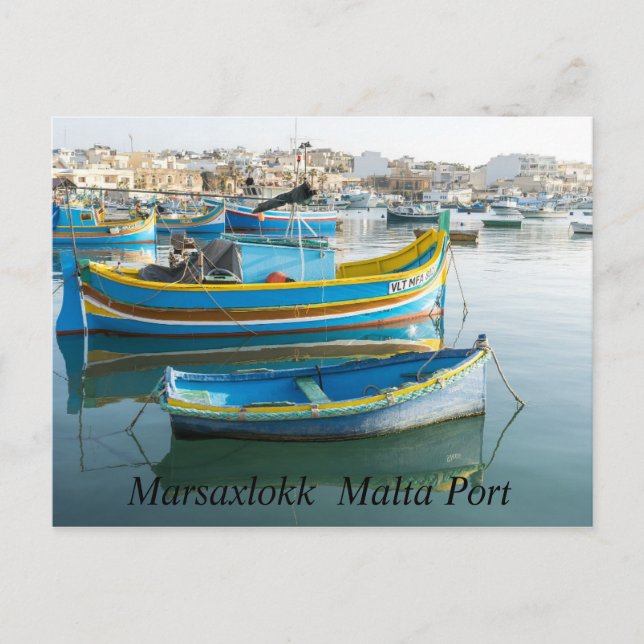 Cartão postal para o porto de Malta (Frente)
