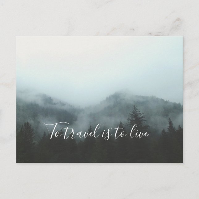Cartão Postal Para o Viagem é viver (Frente)