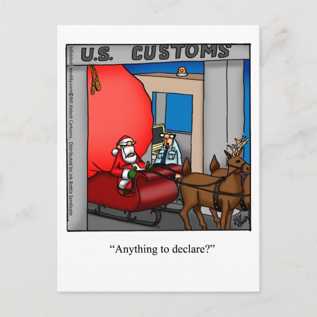 Cartão postal para Papais noeis de Natal (Frente)