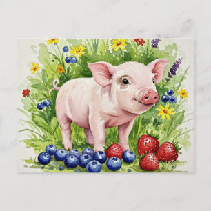 Cartão postal para Porcos Cachorros Cachorros Cach