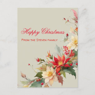 Cartão Postal para Rosas de Natal seu nome