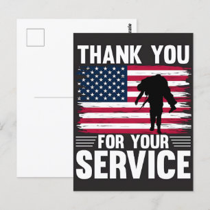 Cartão Postal Para sempre em nossa dívida—Feliz Dia dos Veterano