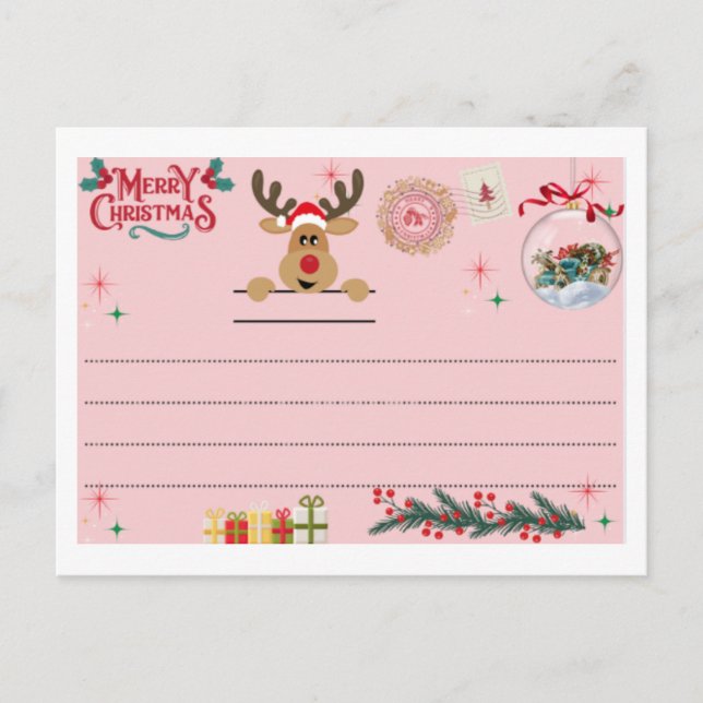 Cartão postal para um Feliz Natal (Frente)