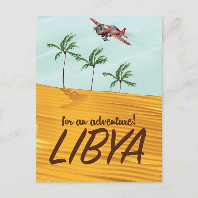 Cartão Postal Para uma Aventura! Poster de viagens Líbia (Frente)
