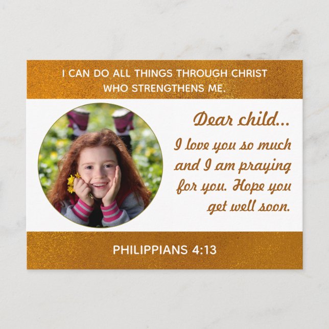 Cartão postal para uma criança no hospital (Frente)