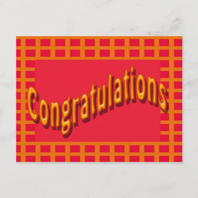 Cartão Postal parabéns (Frente)