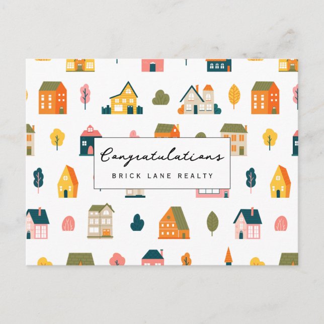 Cartão Postal Parabéns a Novo Proprietário Imobiliária (Frente)