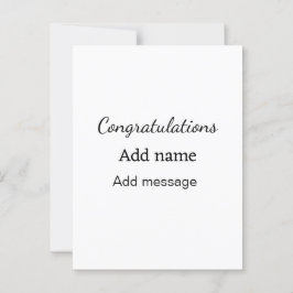 Cartão Postal Parabéns adicionar nome mensagem simples graduado 