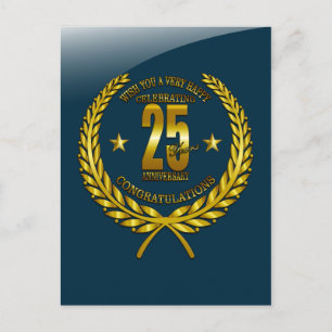 Cartão Postal Parabéns ao 25