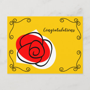 Cartão Postal Parabéns Cantos da Rosa Espanhola