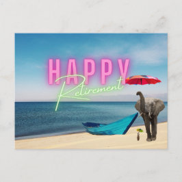 Cartão Postal Parabéns, Cena de Praia Surreal Engraçada
