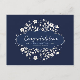 CARTÃO POSTAL PARABÉNS DO DIA DE CASAMENTO PARA CASAL