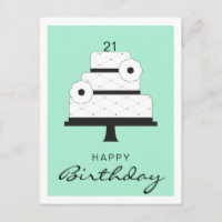 Parabéns, Elegante Negra E Bolo Branco