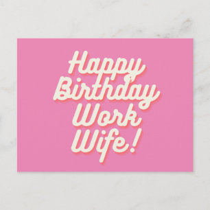 Cartão Postal Parabéns Esposa de Aniversário - Cartão-Postal Ros