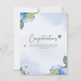 Cartão Postal Parabéns florais elegantes