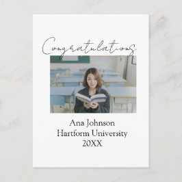 Cartão Postal Parabéns foto graduado nome universidade ano