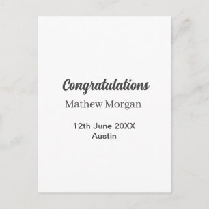 Cartão Postal Parabéns graduação nome ano turma