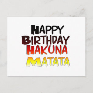 Cartão Postal Parabéns Hakuna Matata Inspiração