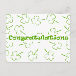 Cartão Postal Parabéns irlandeses