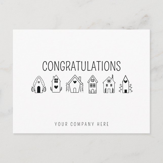 Cartão Postal Parabéns Novo Proprietário Imóvel (Frente)