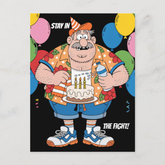 Cartão Postal Parabéns para o Homem do Canto de Boxe