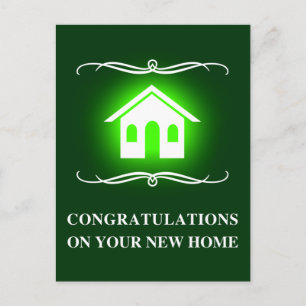 Cartão Postal parabéns pela sua nova casa : mod casa