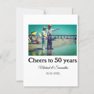 Cartão Postal parabéns pelo aniversário de 50 anos adicionar nom