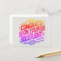 Parabéns pelo seu voo Solo de 1rua