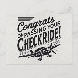 Cartão Postal Parabéns por passar na sua checkride!