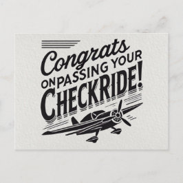 Cartão Postal Parabéns por passar na sua checkride!