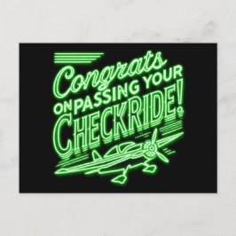 Cartão Postal Parabéns por ter passado o cheque!