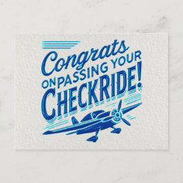 Cartão Postal Parabéns por ter passado o cheque!