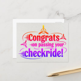 Cartão Postal Parabéns por ter passado o cheque!