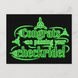 Cartão Postal Parabéns por ter passado o cheque!