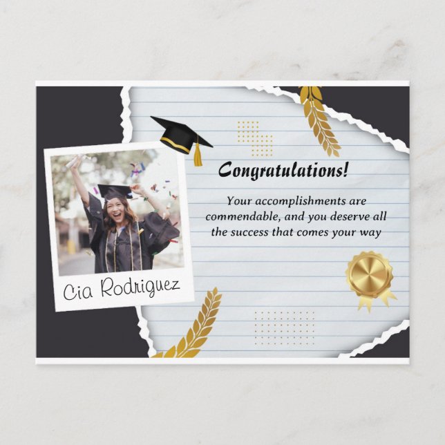 Cartão Postal parabéns postais! (Frente)