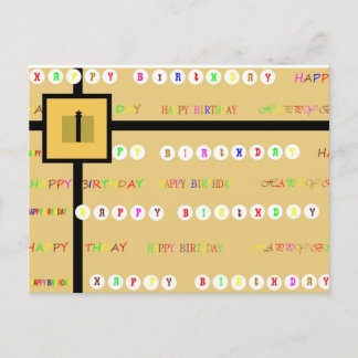 Cartão Postal Parabéns presente