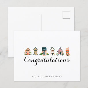 Cartão Postal Parabéns Proprietário de Nova Casa Imobiliária