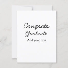 Cartão Postal Parabéns simples mínimos para formatura adicione s